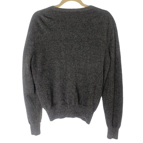 Gray Daniel Cremieux Signature Collection Large V Neck 100% Cashmere Sweater - Picture 2 of 5